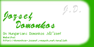 jozsef domonkos business card